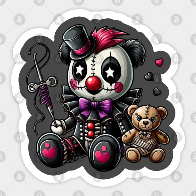 gothic teddy bear 2.0 Sticker by Out of the world